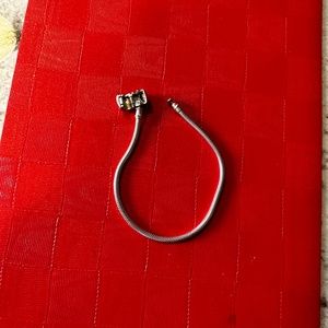 SS PANDORA STYLE BRACELET, SIZE 8, STAMPED